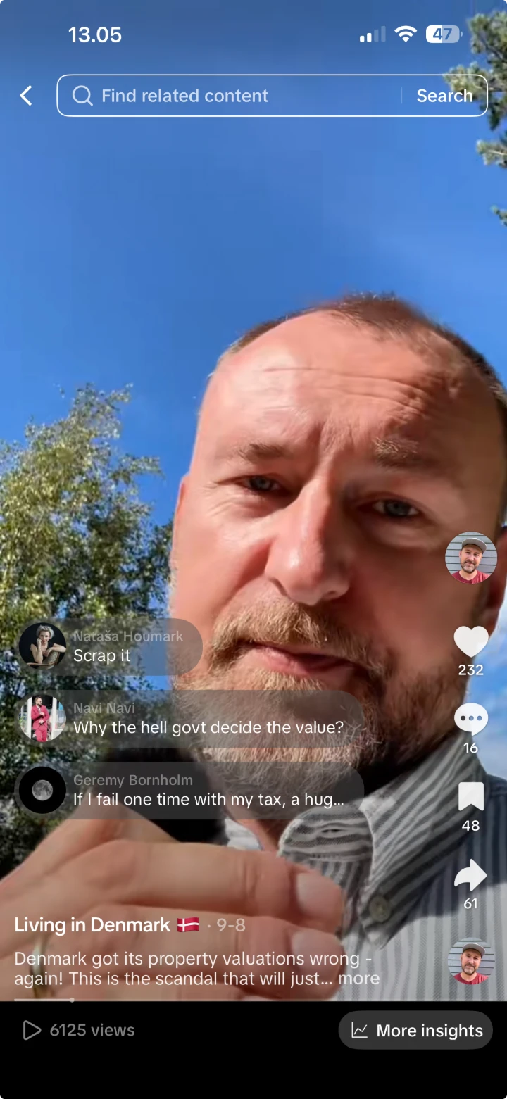 Living in Denmark video on TikTok with 6125 views